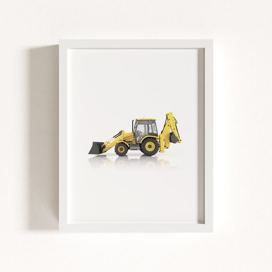 Construction Vehicle Backhoe Art