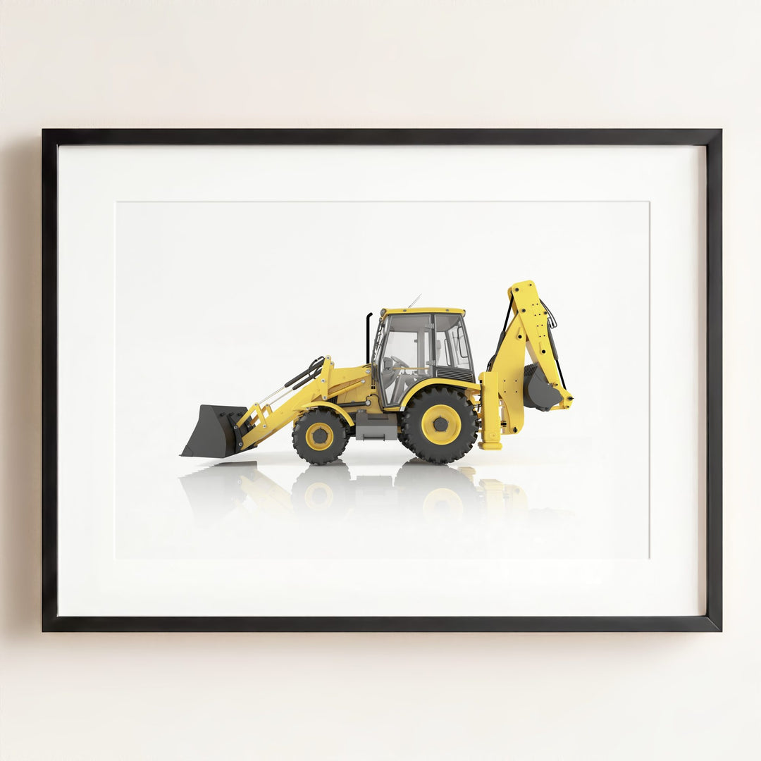 Construction Vehicle Backhoe Art