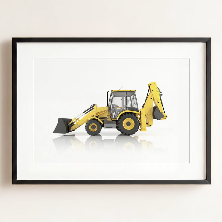 Construction Vehicle Backhoe Art