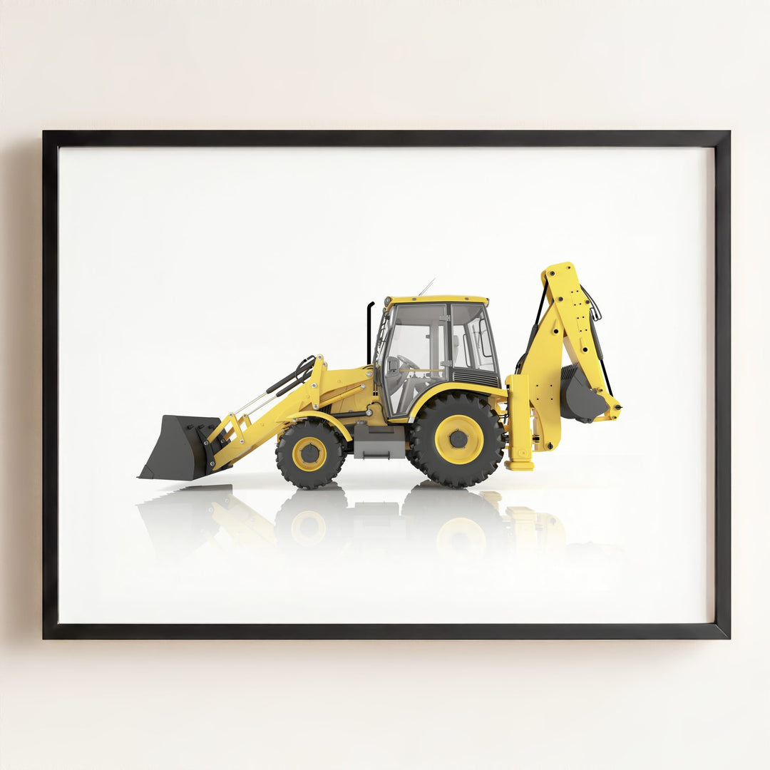 Construction Vehicle Backhoe Art