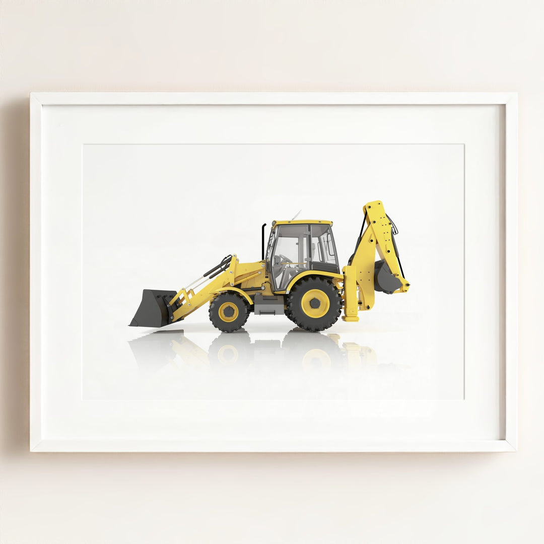 Construction Vehicle Backhoe Art