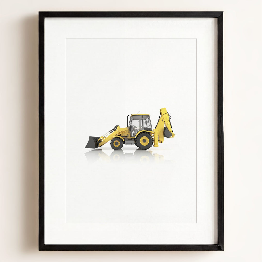 Construction Vehicle Backhoe Art
