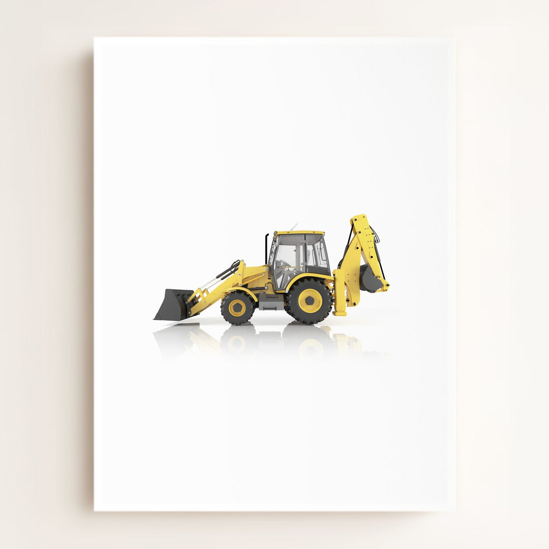 Construction Vehicle Backhoe Art