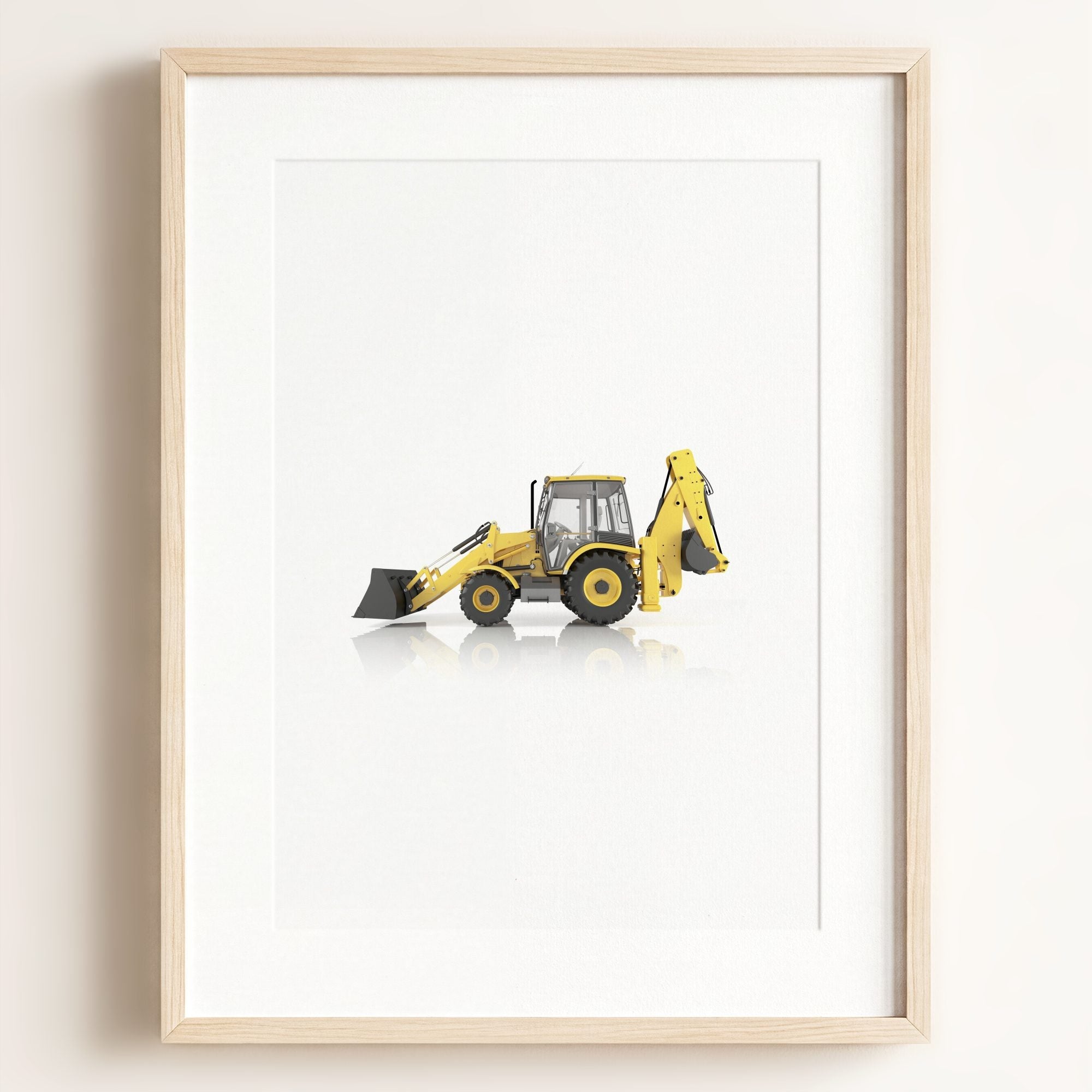 Construction Vehicle Backhoe Art