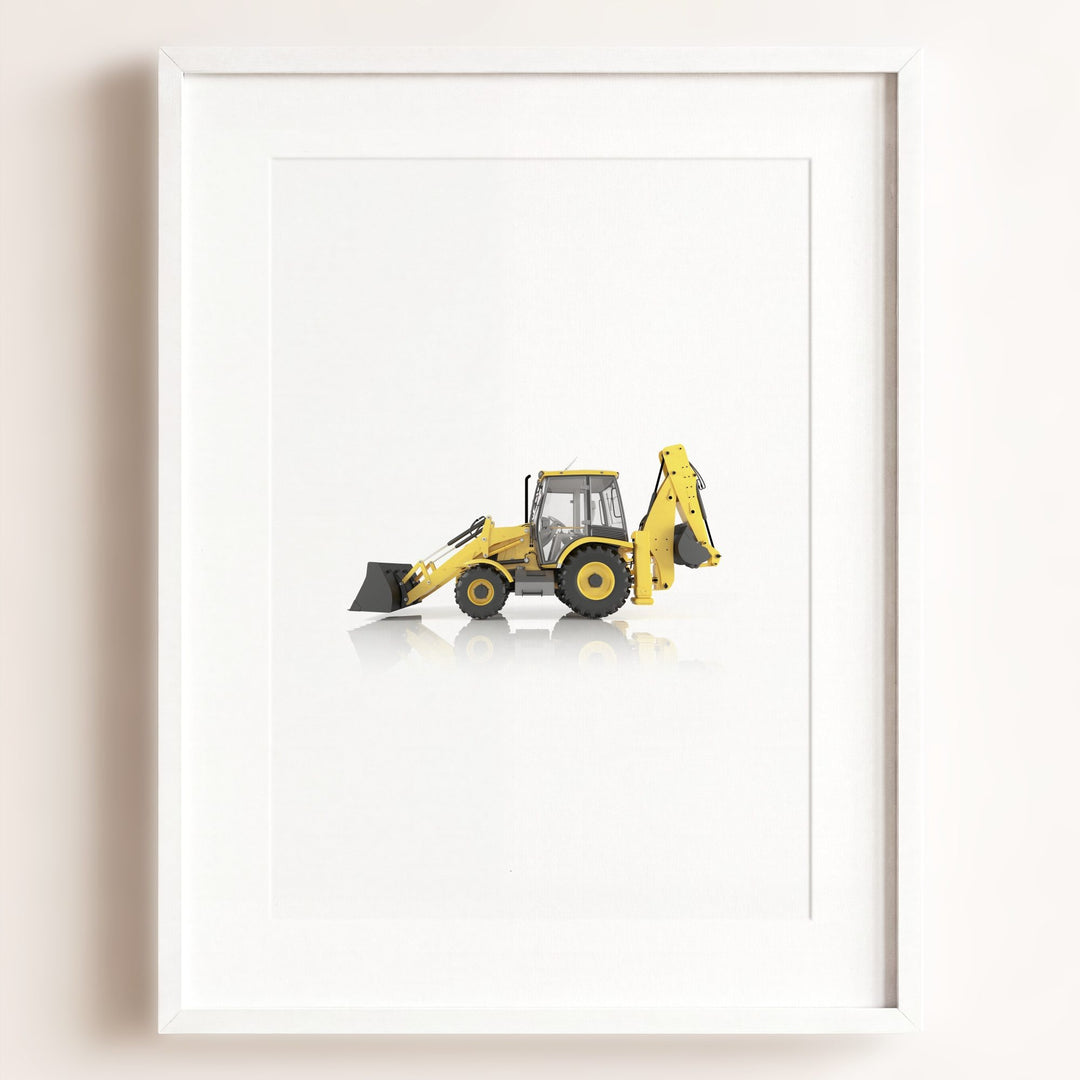 Construction Vehicle Backhoe Art