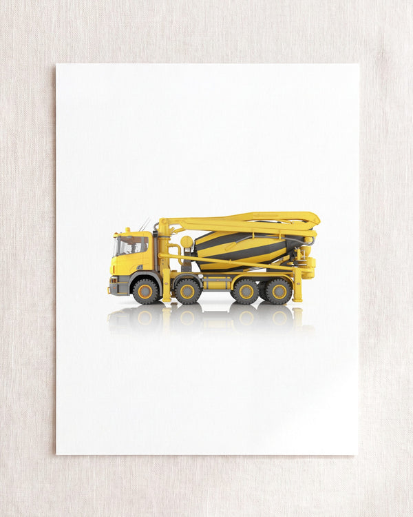 Construction Vehicle Concrete Mixer Art