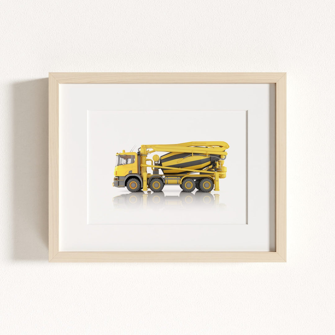 Construction Vehicle Concrete Mixer Art