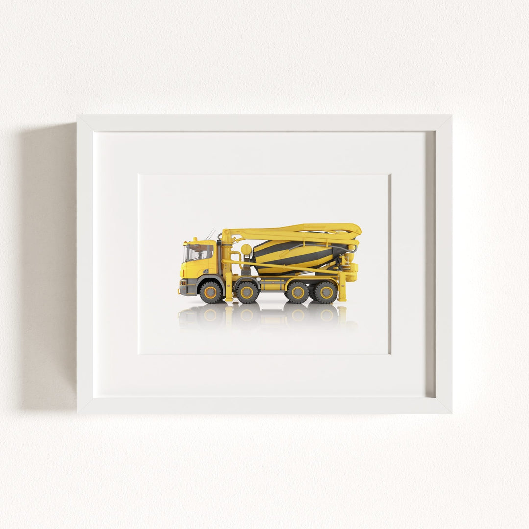 Construction Vehicle Concrete Mixer Art
