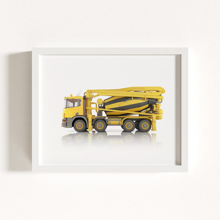 Construction Vehicle Concrete Mixer Art