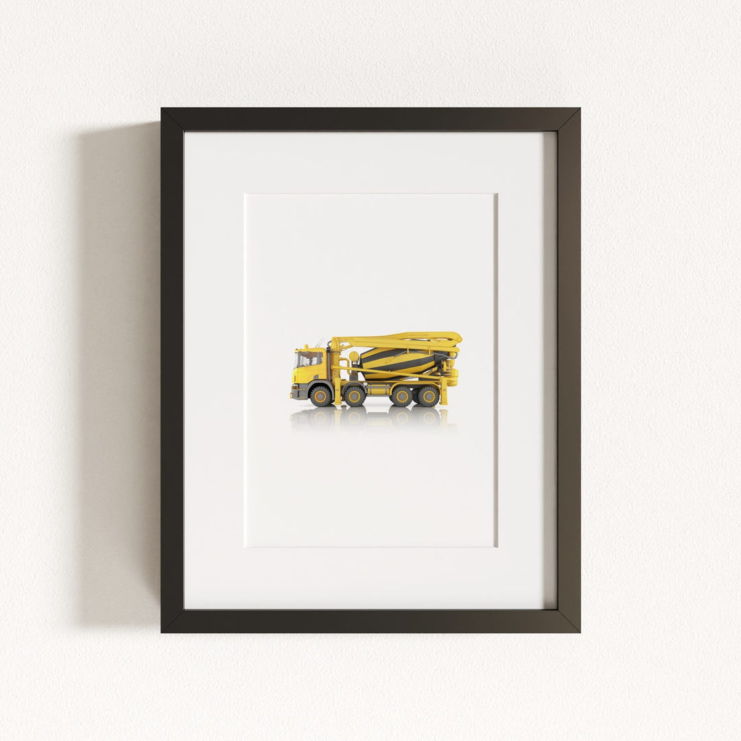 Construction Vehicle Concrete Mixer Art
