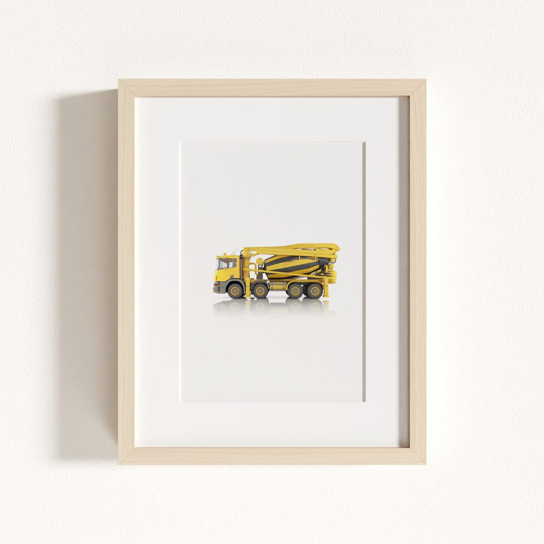 Construction Vehicle Concrete Mixer Art