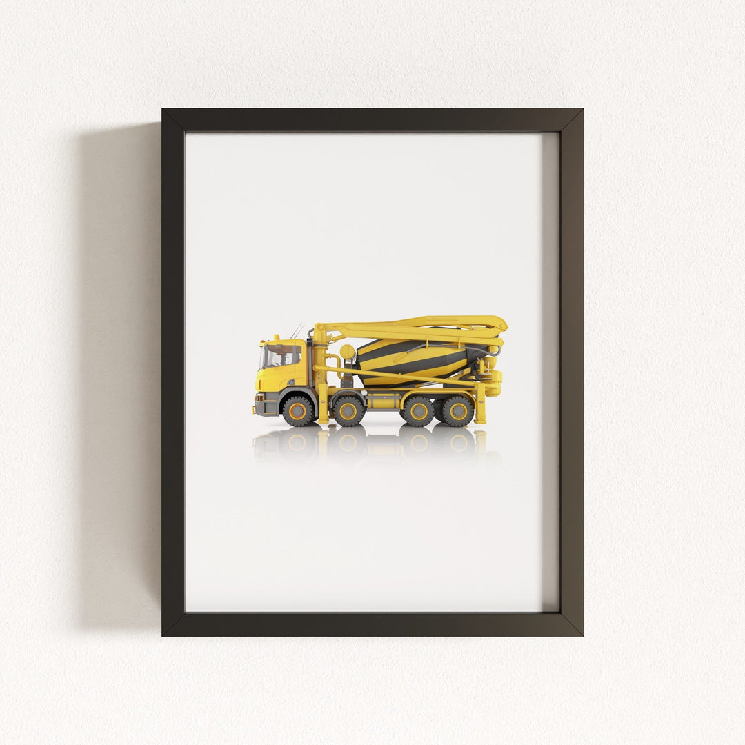 Construction Vehicle Concrete Mixer Art
