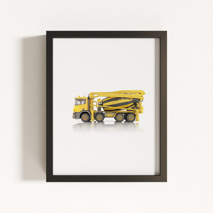 Construction Vehicle Concrete Mixer Art