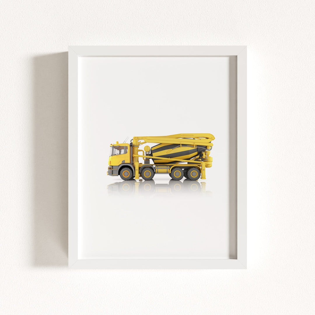 Construction Vehicle Concrete Mixer Art