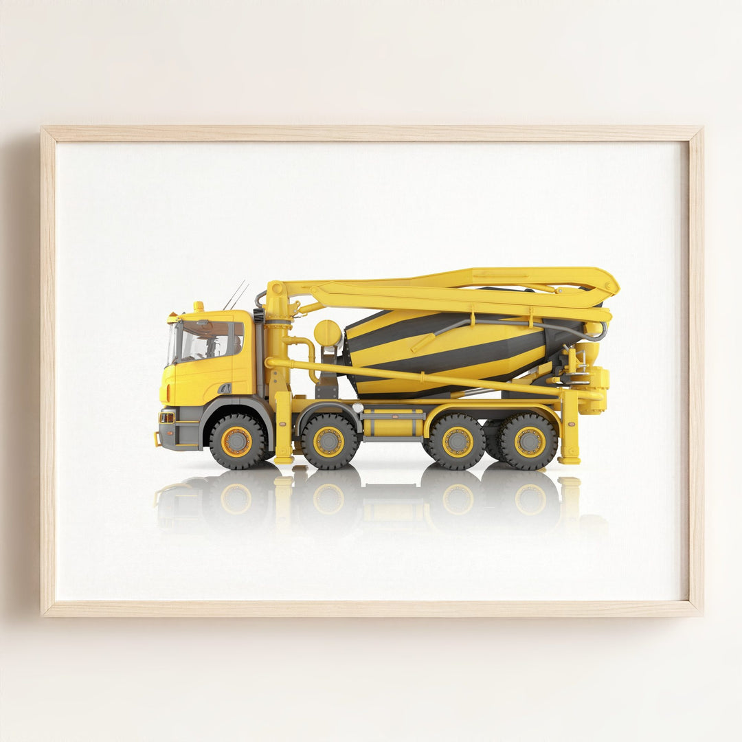 Construction Vehicle Concrete Mixer Art