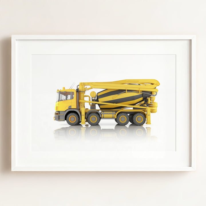 Construction Vehicle Concrete Mixer Art