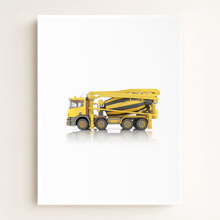 Construction Vehicle Concrete Mixer Art