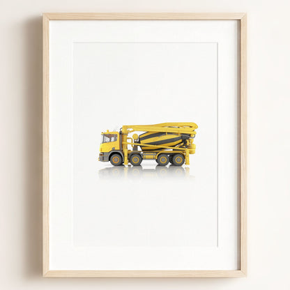 Construction Vehicle Concrete Mixer Art