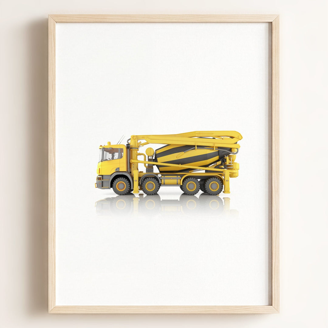 Construction Vehicle Concrete Mixer Art