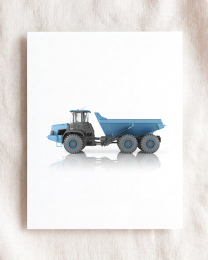 Construction Vehicle Dump Truck Art