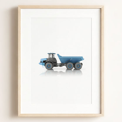 Construction Vehicle Dump Truck Art
