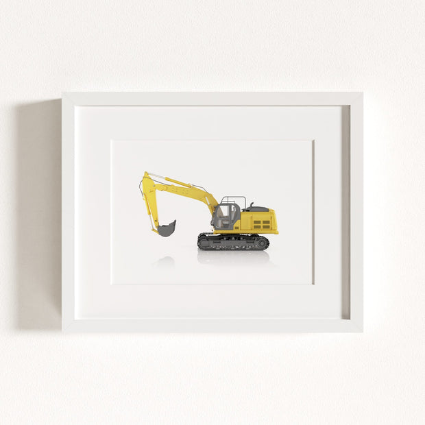 Construction Vehicle Track Excavator Art