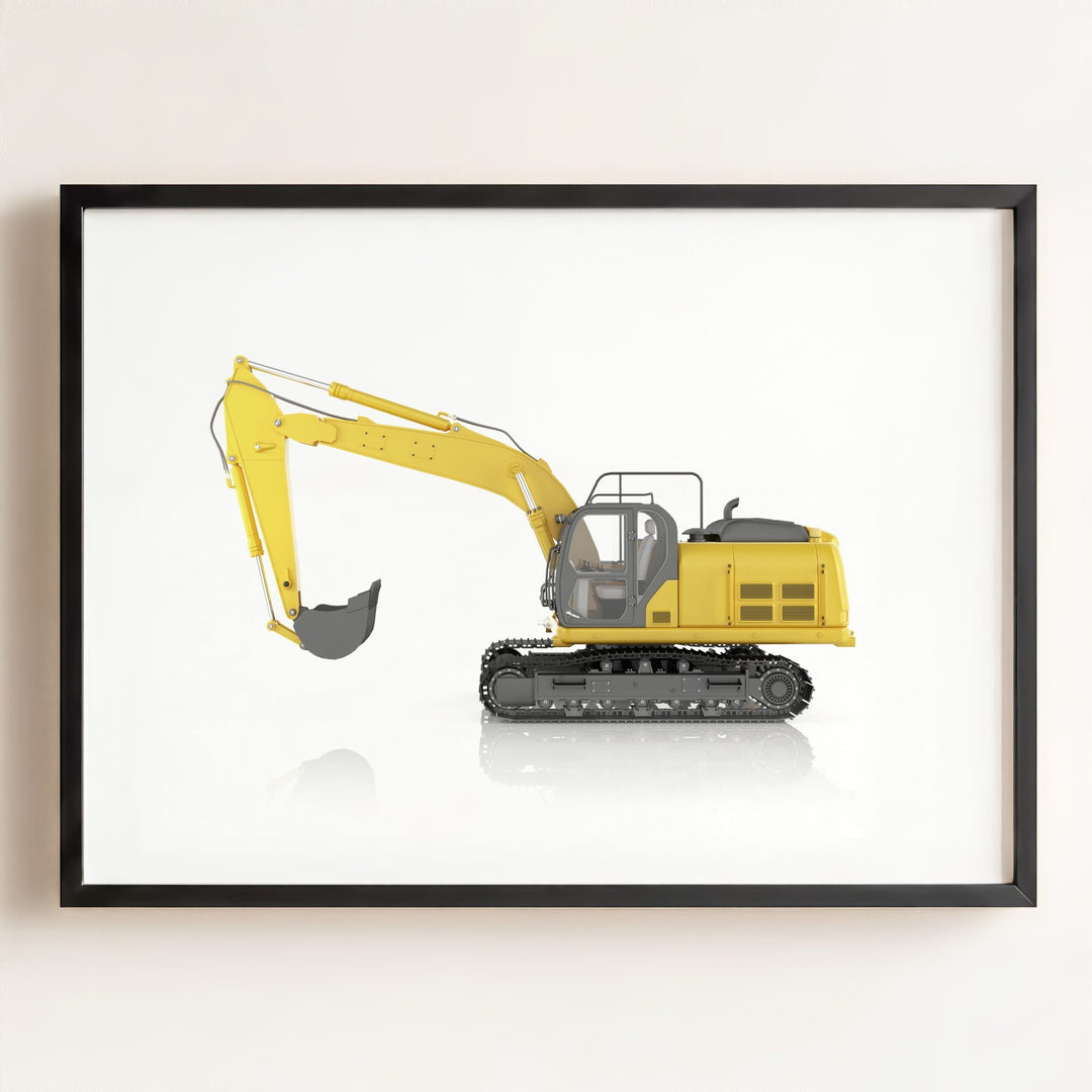 Construction Vehicle Track Excavator Art
