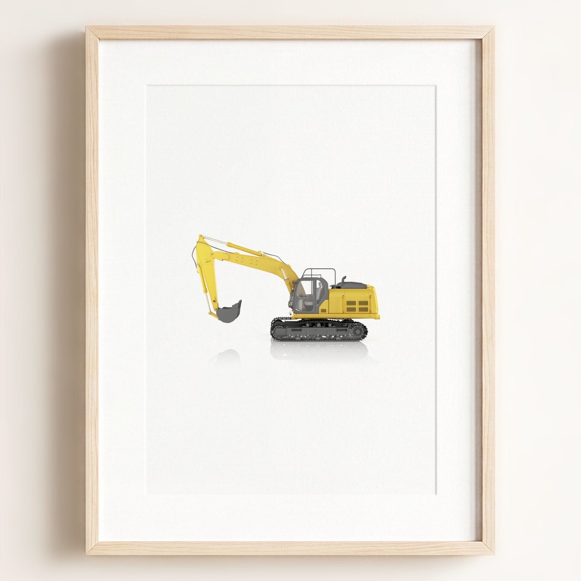 Construction Vehicle Track Excavator Art