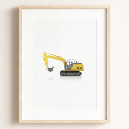 Construction Vehicle Track Excavator Art