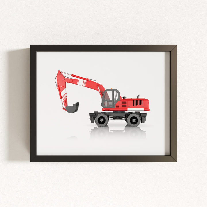 Construction Vehicle Wheel Excavator Art