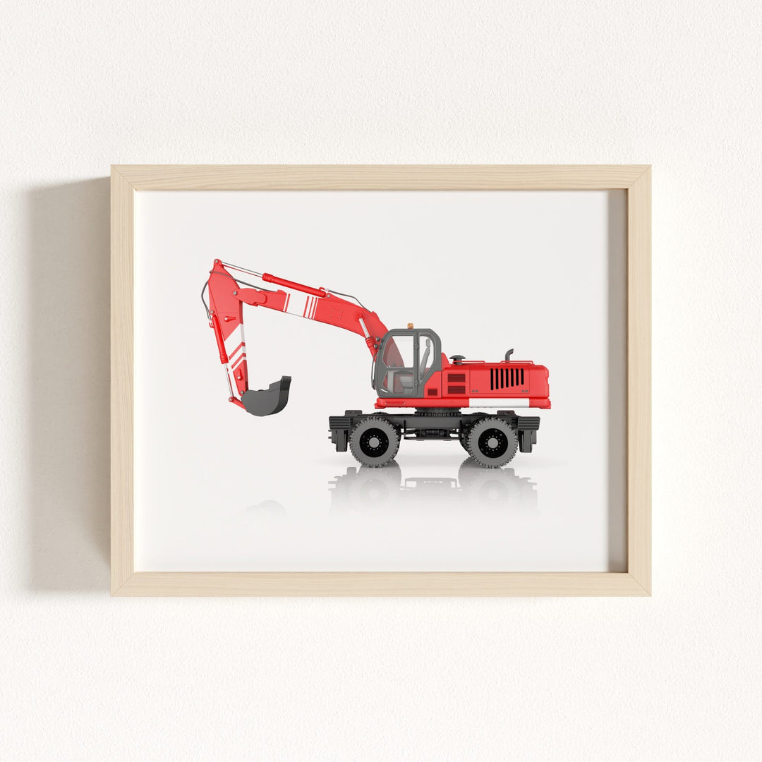 Construction Vehicle Wheel Excavator Art