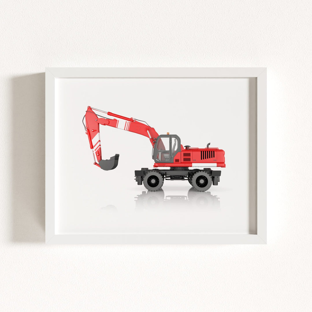 Construction Vehicle Wheel Excavator Art