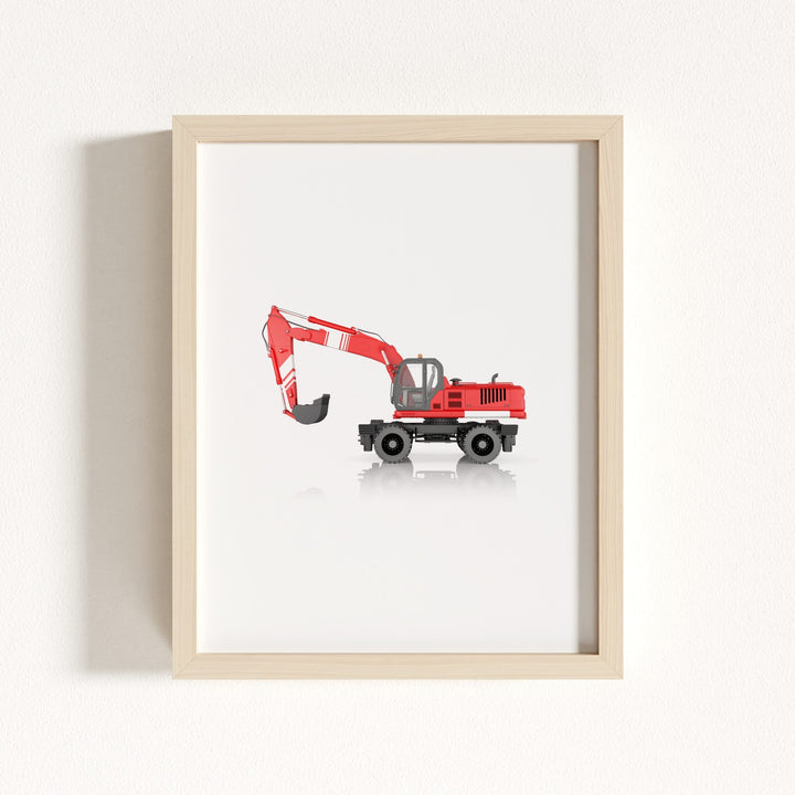 Construction Vehicle Wheel Excavator Art