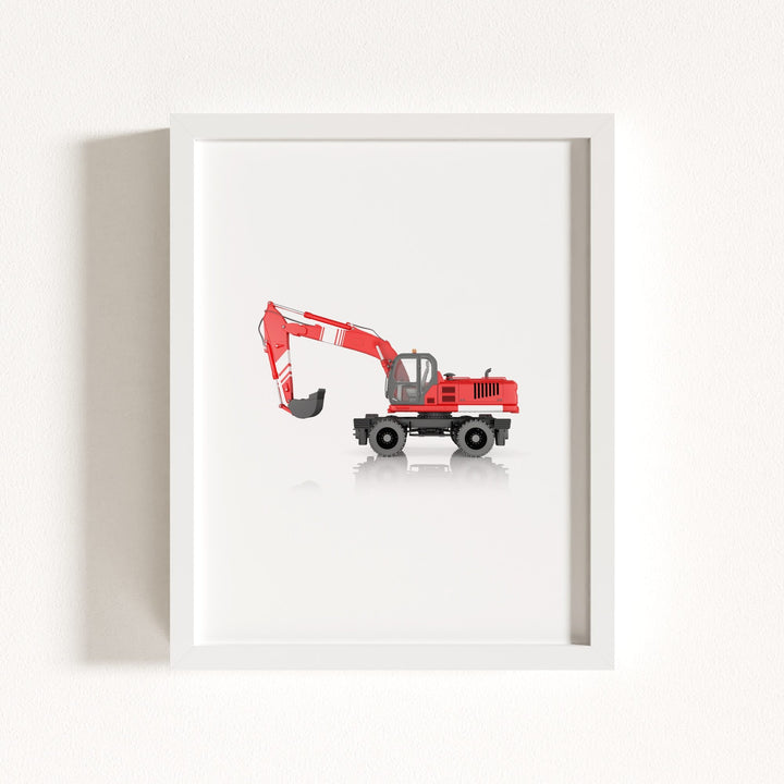 Construction Vehicle Wheel Excavator Art