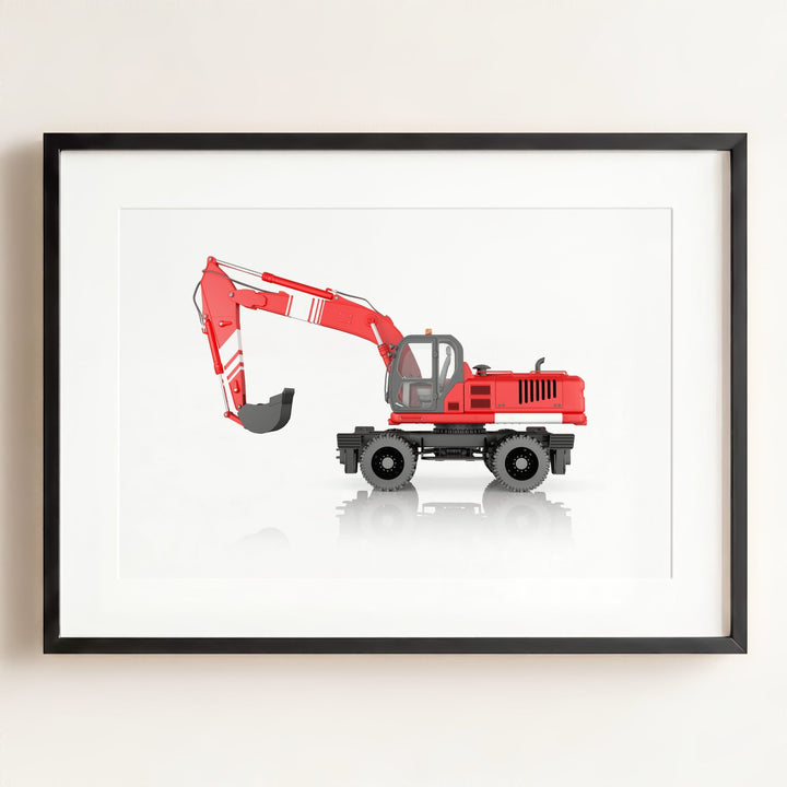 Construction Vehicle Wheel Excavator Art