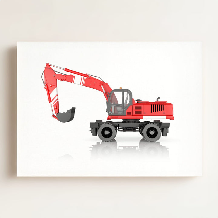 Construction Vehicle Wheel Excavator Art