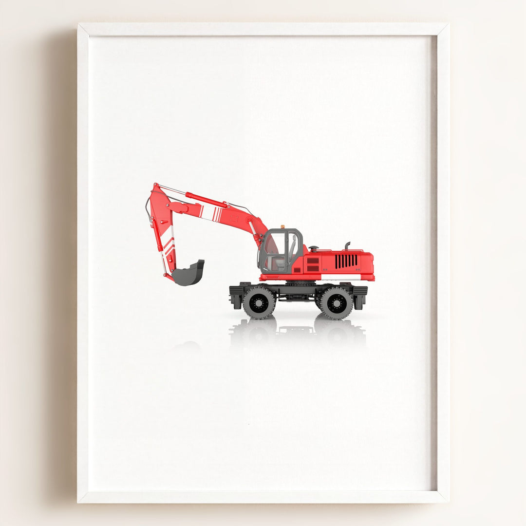 Construction Vehicle Wheel Excavator Art