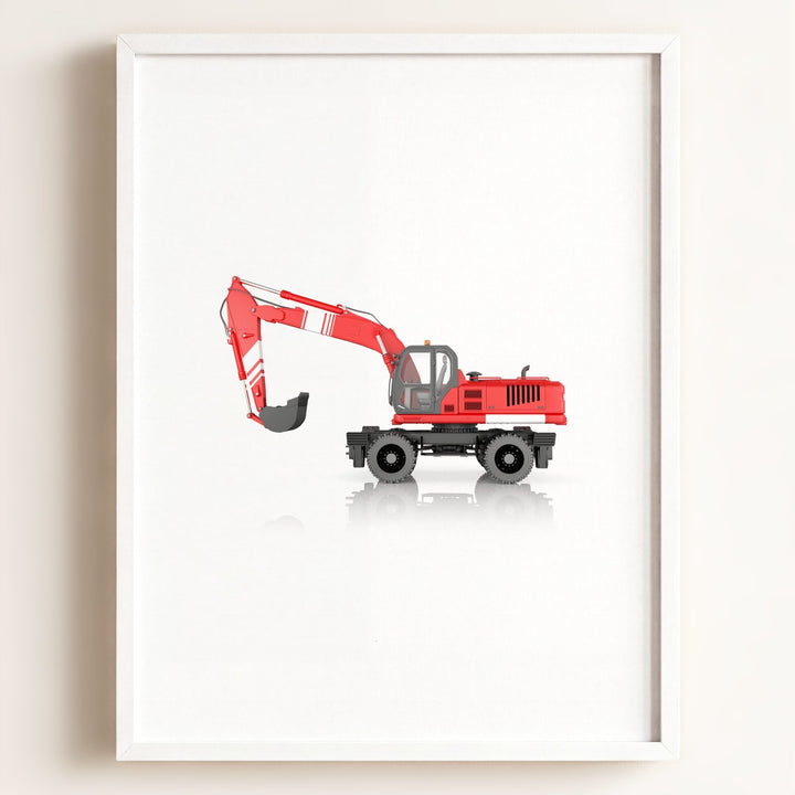 Construction Vehicle Wheel Excavator Art