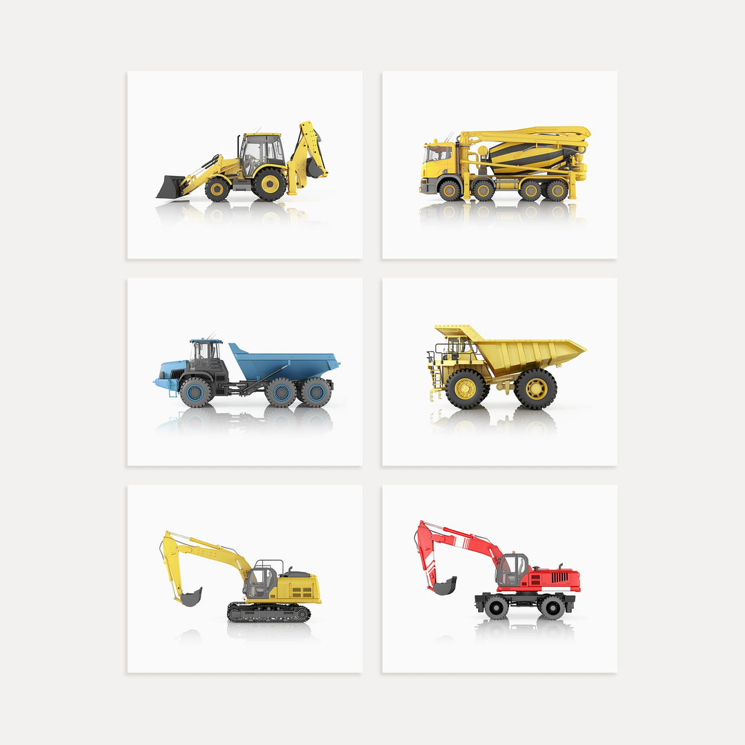 Construction Vehicles Collection Set of 6