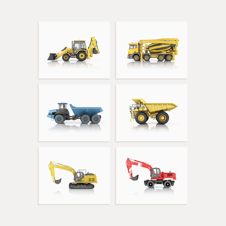 Construction Vehicles Collection Set of 6
