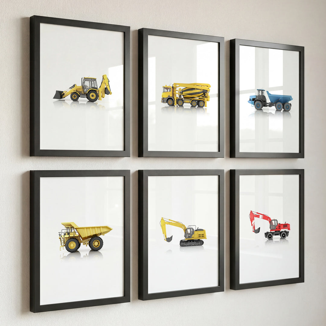 Construction Vehicles Collection Set of 6