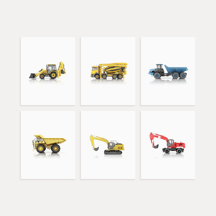 Construction Vehicles Collection Set of 6