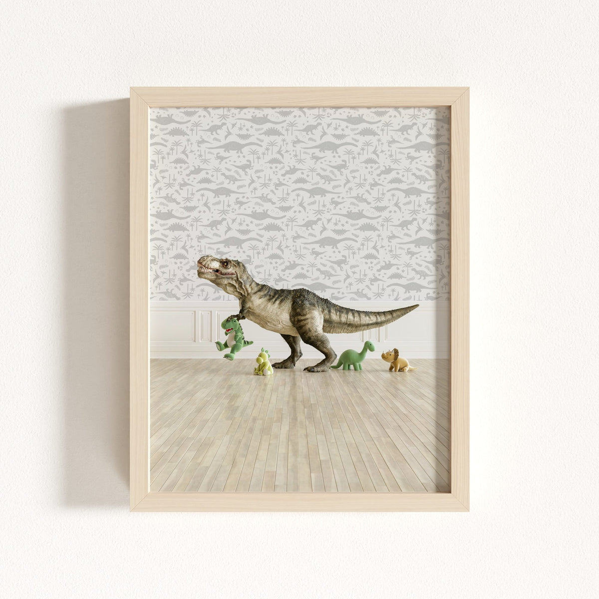 Dinosaurs at Play — Framed Art