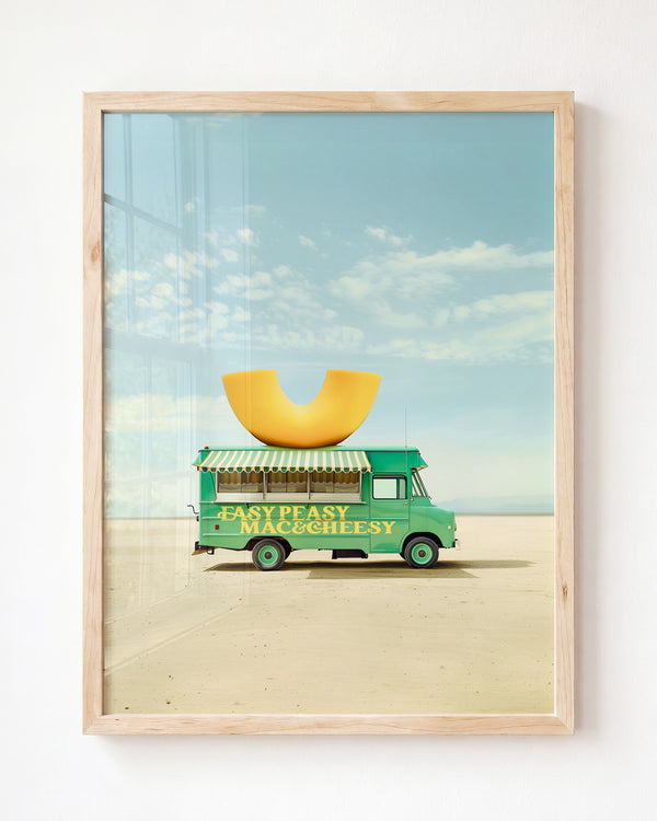 Easy Peasy Mac & Cheesy Food Truck Art – Framed