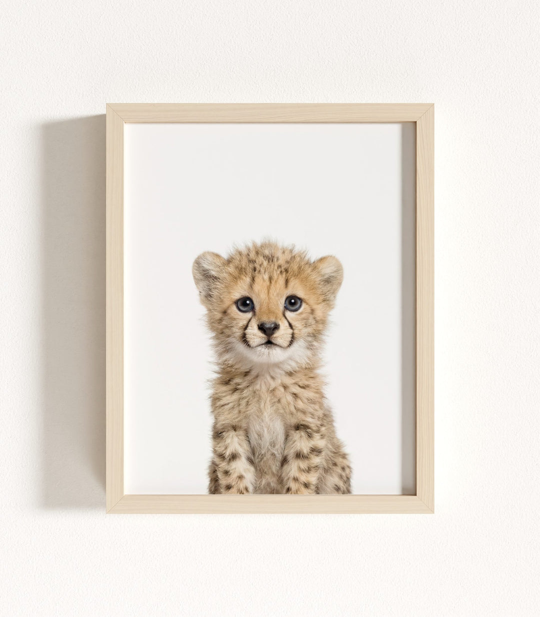 Framed Baby Safari Animals Nursery Decor - African Animals Set of 6