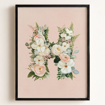 Heirloom Floral Alphabet Prints