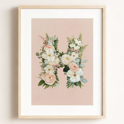 Heirloom Floral Alphabet Prints