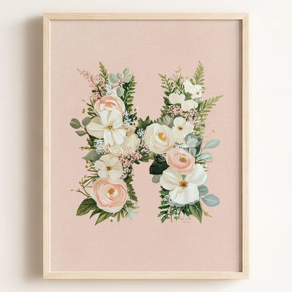 Heirloom Floral Alphabet Prints