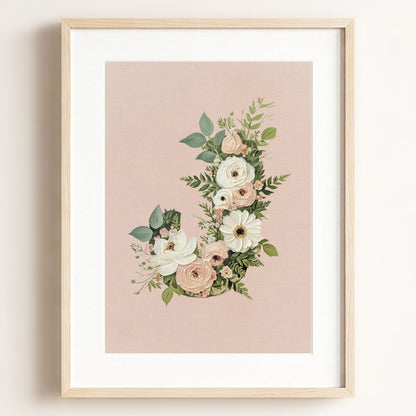 Heirloom Floral Alphabet Prints