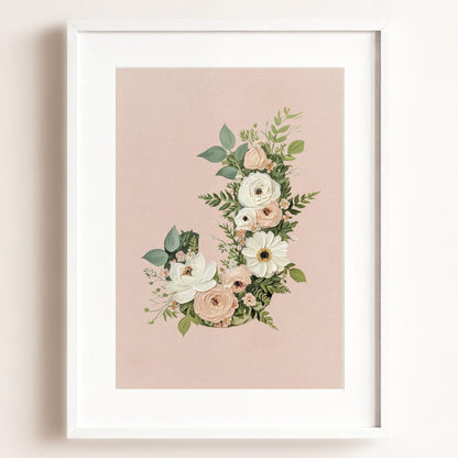 Heirloom Floral Alphabet Prints